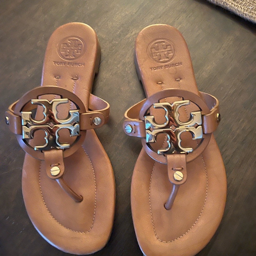 Tory Burch metal miller sandals size 6 1/2